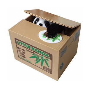 Alcancía De Gato O Panda Roba Monedas Eléctrica con movimiento