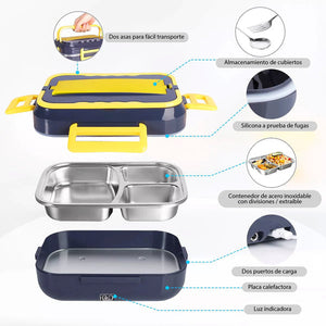 Lonchera Eléctrica Para Carro Y Oficina Porta Comida 110V12V