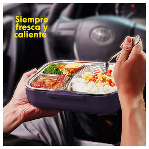 Lonchera Eléctrica Para Carro Y Oficina Porta Comida 110V12V