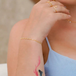 Pulsera de oro laminado 18K tejido Gucci (20cm/2mm) Ref 53037