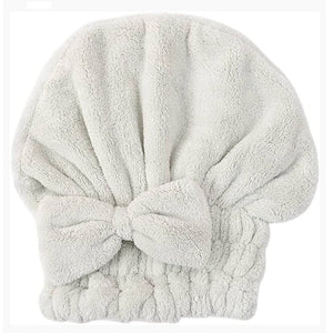Toalla para el cabello microfibra tipo gorro secado rápido