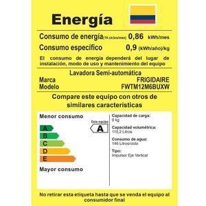 Lavadora Semi Automatica Frigidaire 12 Kg FWTM12M6B
