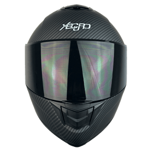 CASCO XECURO FIBRA DE CARBON NEGRO MATE XR-701
