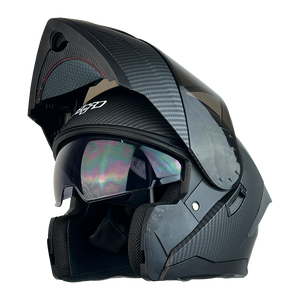 XR-900 XECURO NEGRO MATE-FIBRA CARBON ABATIBLE