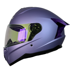 XTR-M70 XTRONG MORADO MATE SIN GRAFICO-SPOILER CROMADO PURPURA VISOR REVO PURPURA