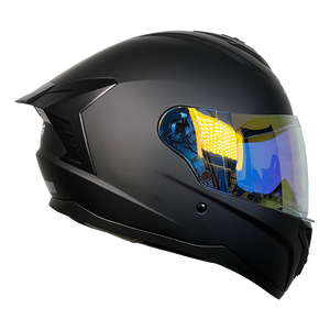 XTR-M70 XTRONG NEGRO MATE SPOILER NEGRO BRILLO VISOR REVO DORADO