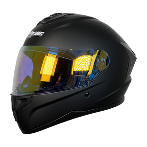 XTR-M70 XTRONG NEGRO MATE SPOILER NEGRO BRILLO VISOR REVO DORADO