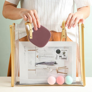 Joyero organizador de viaje estuche de accesorios con espejo