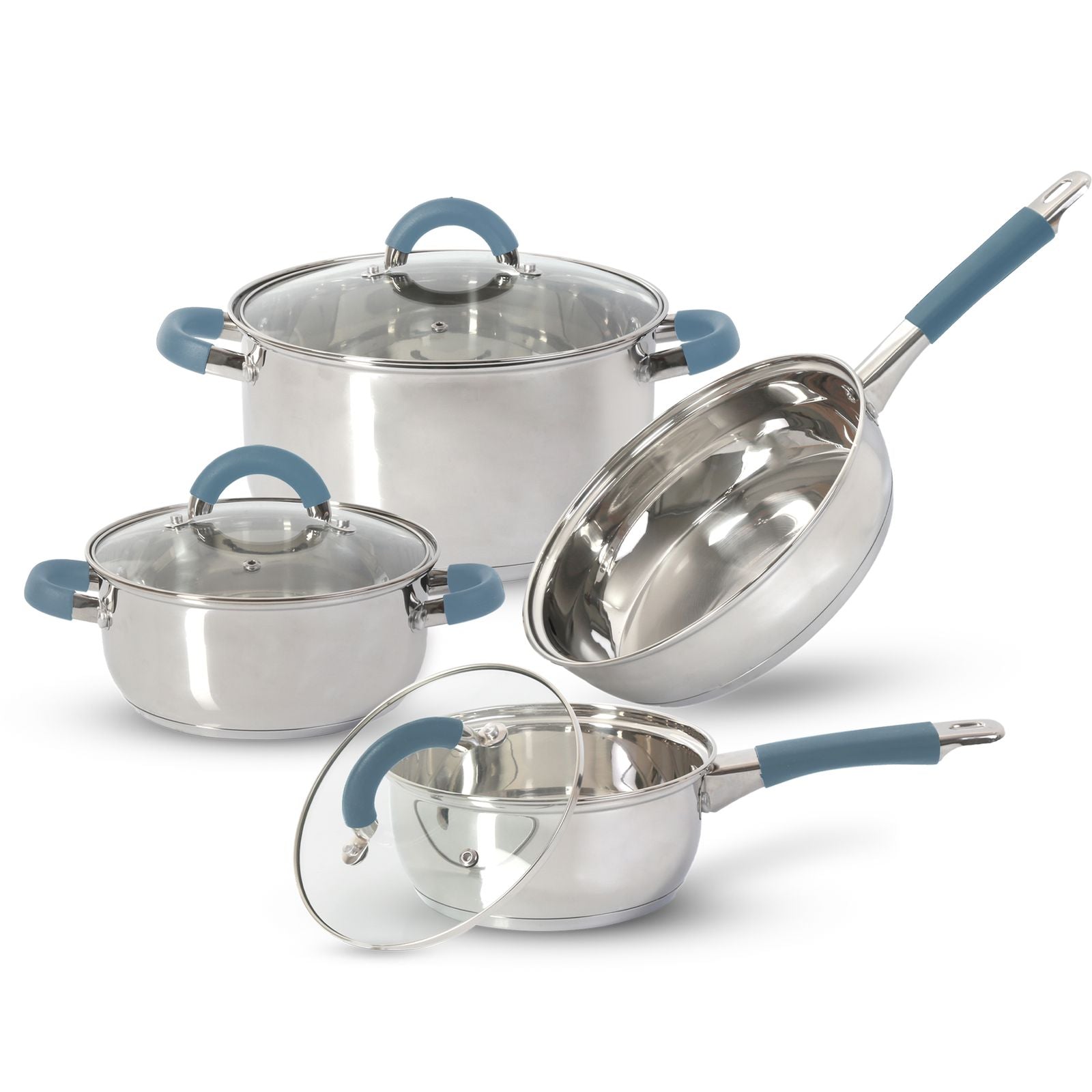 BATERIA 7 PIEZAS ACERO INOX HOME ELEMENTS