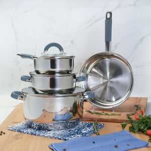 BATERIA 7 PZAS ACERO INOX