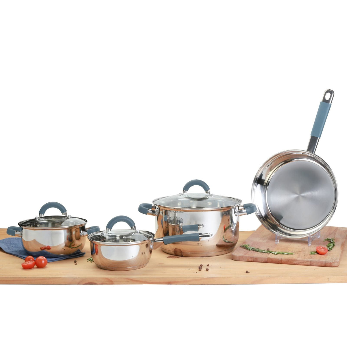 BATERIA 7 PZAS ACERO INOX