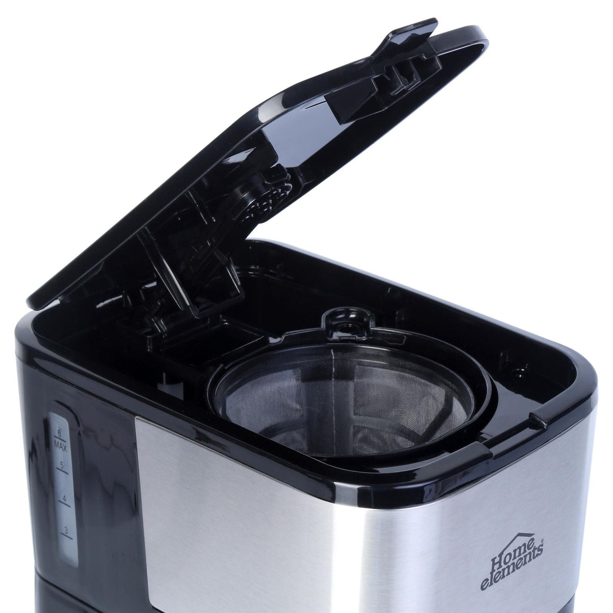 CAFETERA 6 TAZAS NEGRA VASO DE VIDRIO