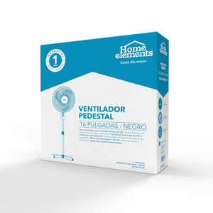 VENTILADOR PEDESTAL NEGRO 16 HECRSF-16BIN CAJA X 1 HE