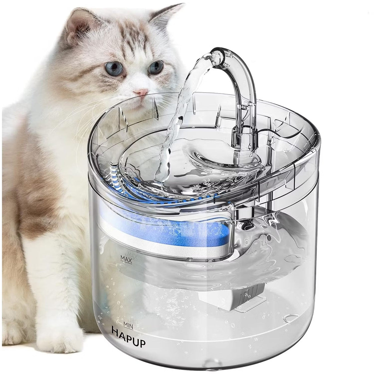 Bebedero fuente de grifo para mascotas con filtro purificador 2L