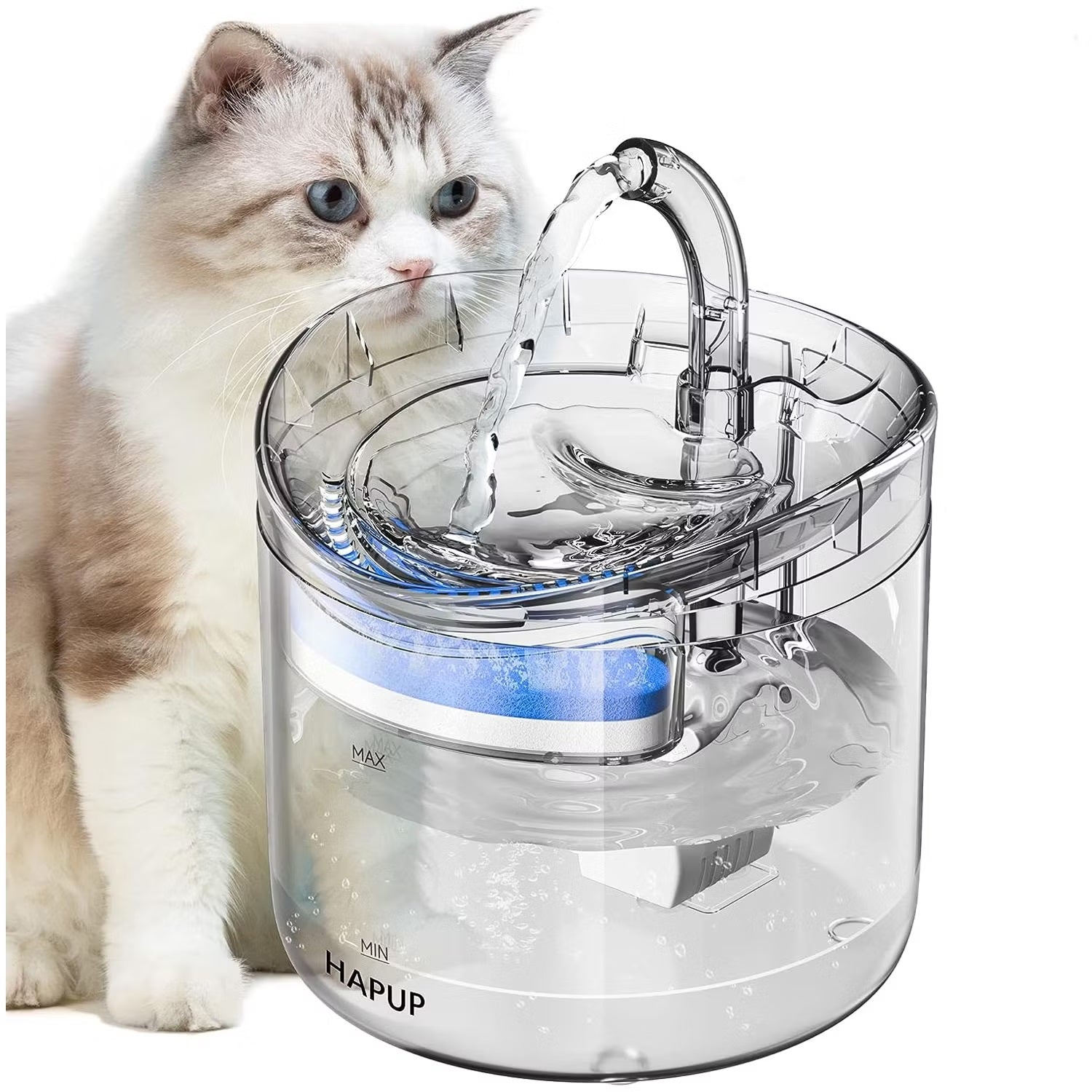 Bebedero fuente de grifo para mascotas con filtro purificador 2L