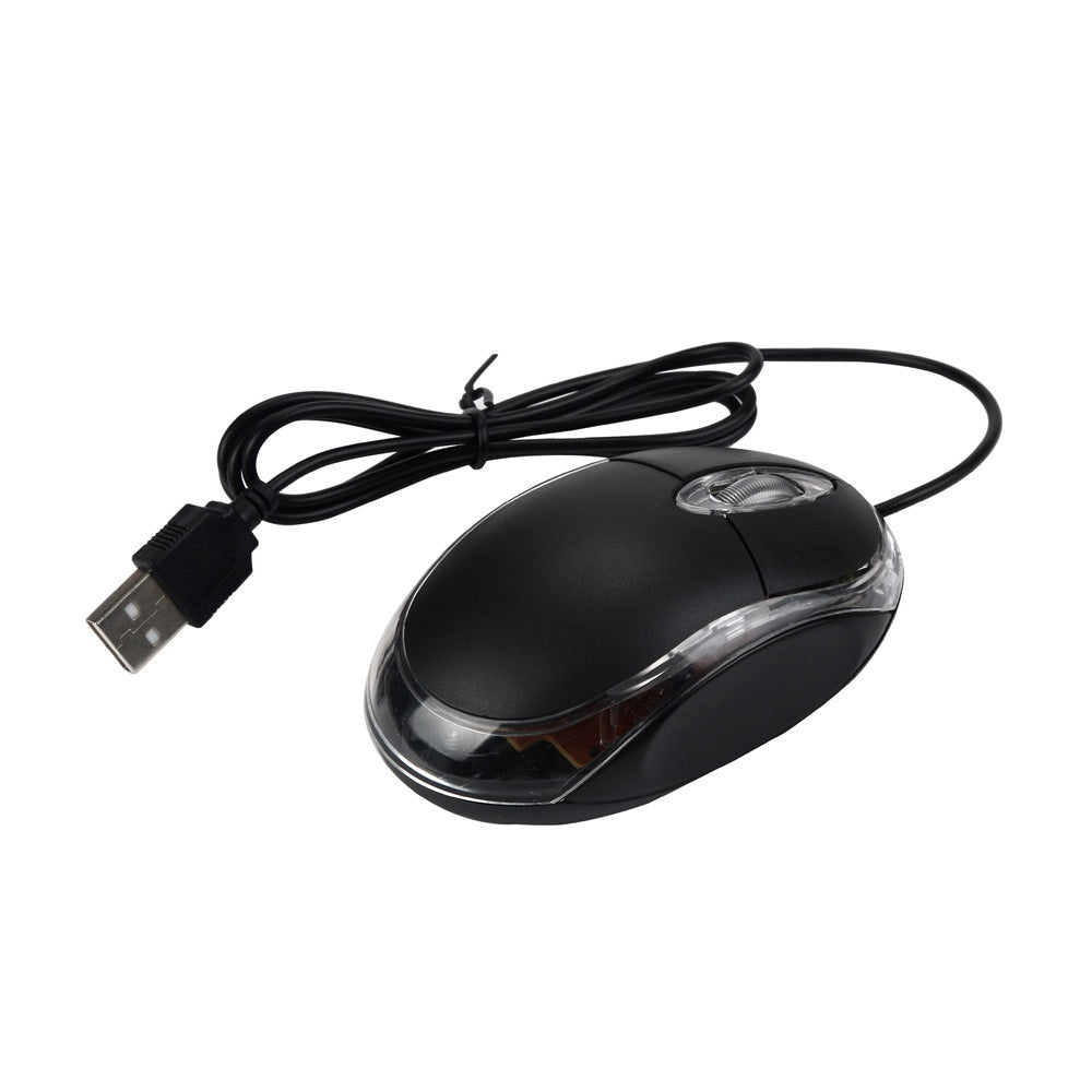 Mouse Óptico alámbrico con luces LED Precisión y Comodidad