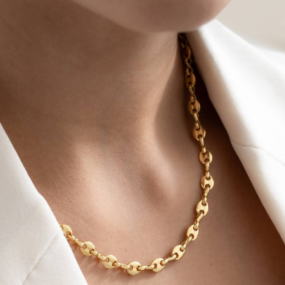 Cadena oro laminado 18K tejido Gucci 45cm unisex Ref 44036