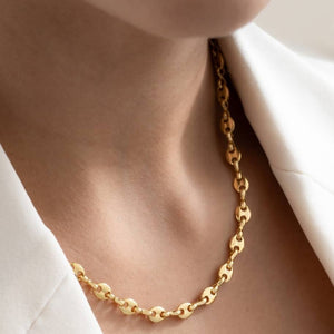 Cadena oro laminado 18K tejido Gucci 45cm unisex Ref 44036