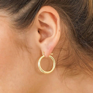 Aretas Candonga tub (2.3cm) oro laminado 18K Ref 34171