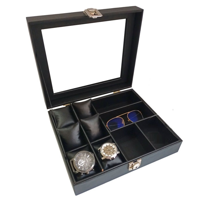 Organizador porta relojes y gafas de lujo