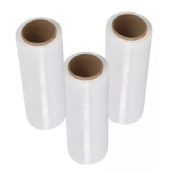 Pack x3 rollos plástico film vinipel strech 30cm x 300mts Transparente