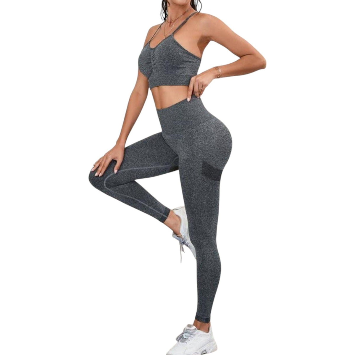 Conjunto Deportivo largo pantalón moldeador con copa Talla Única