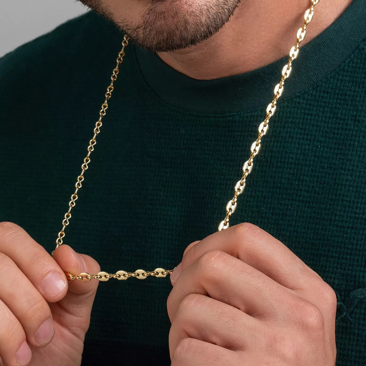 Cadena oro laminado 18K tejido Gucci 65cm unisex Ref 44038