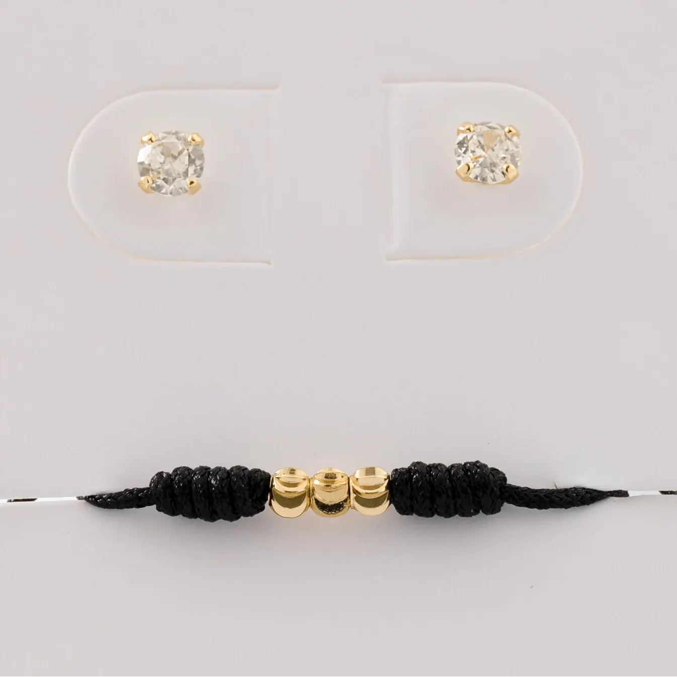 Duo aretes topos y manilla oro laminado 18K Winner Ref 100001