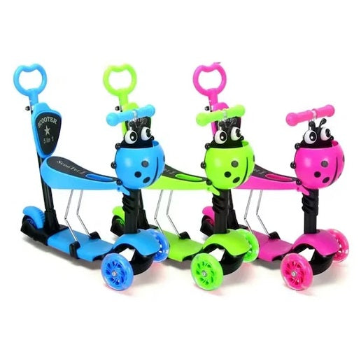 Patineta Scooter para niños 5 en 1 MG5 Mariquita andador y monopatín