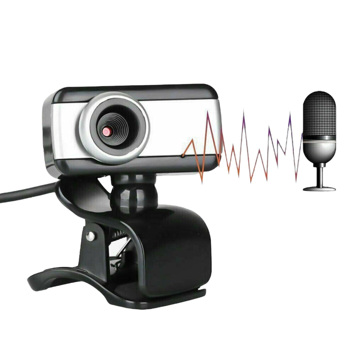 Cámara web Full HD 1080p para computador con micrófono Windows Mac