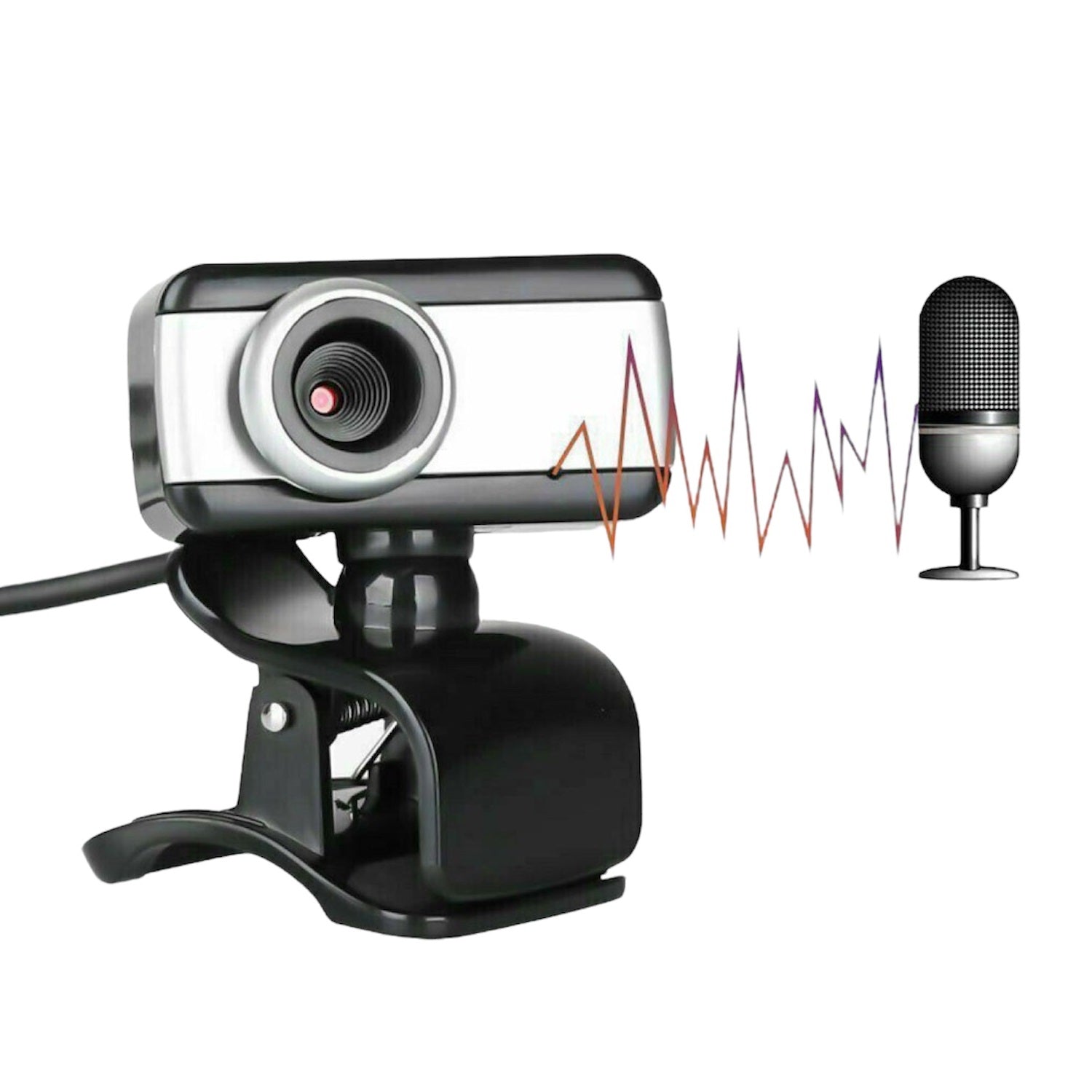 Cámara web Full HD 1080p para computador con micrófono Windows Mac