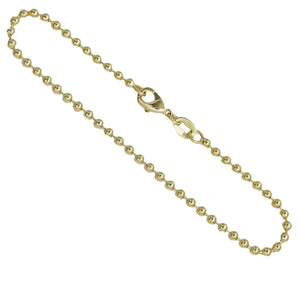 Tobillera oro laminado estilo Militar 2,5mm con broche Ref: 53984
