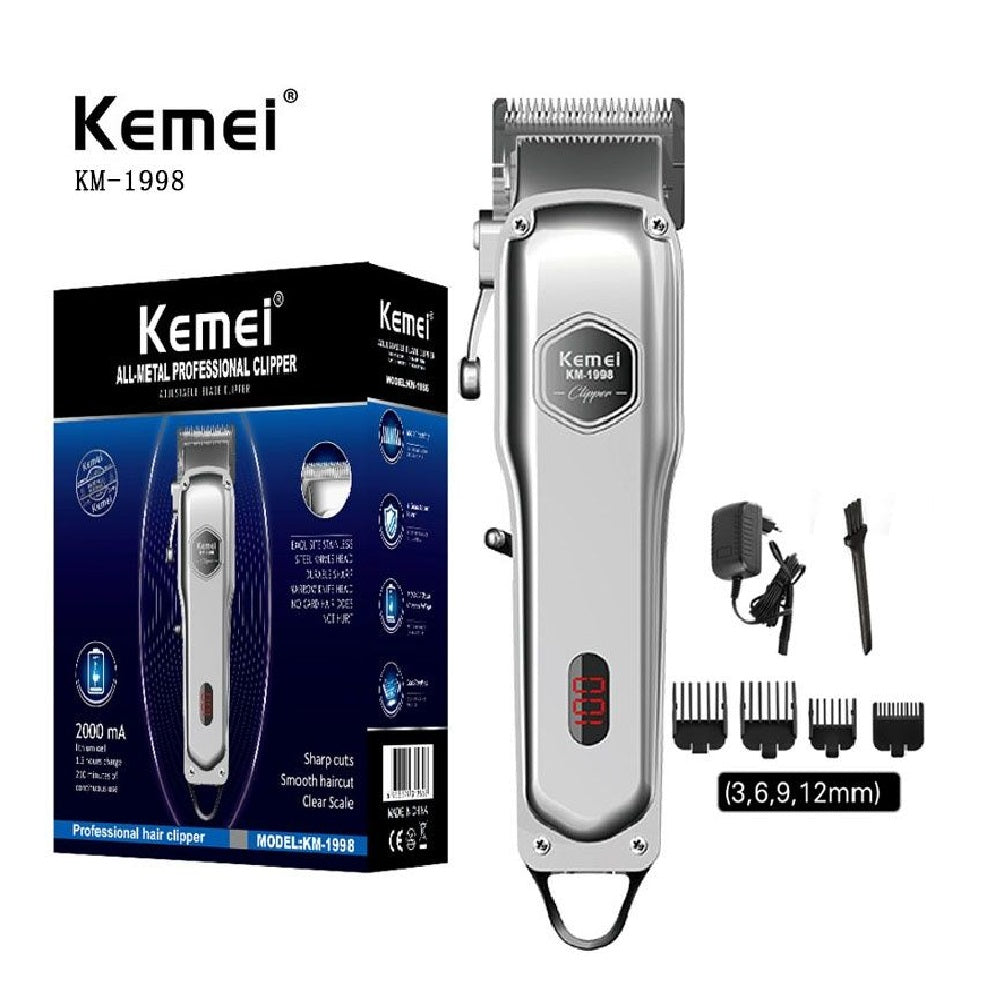 Máquina de motilar barbera profesional con pantalla y accesorios