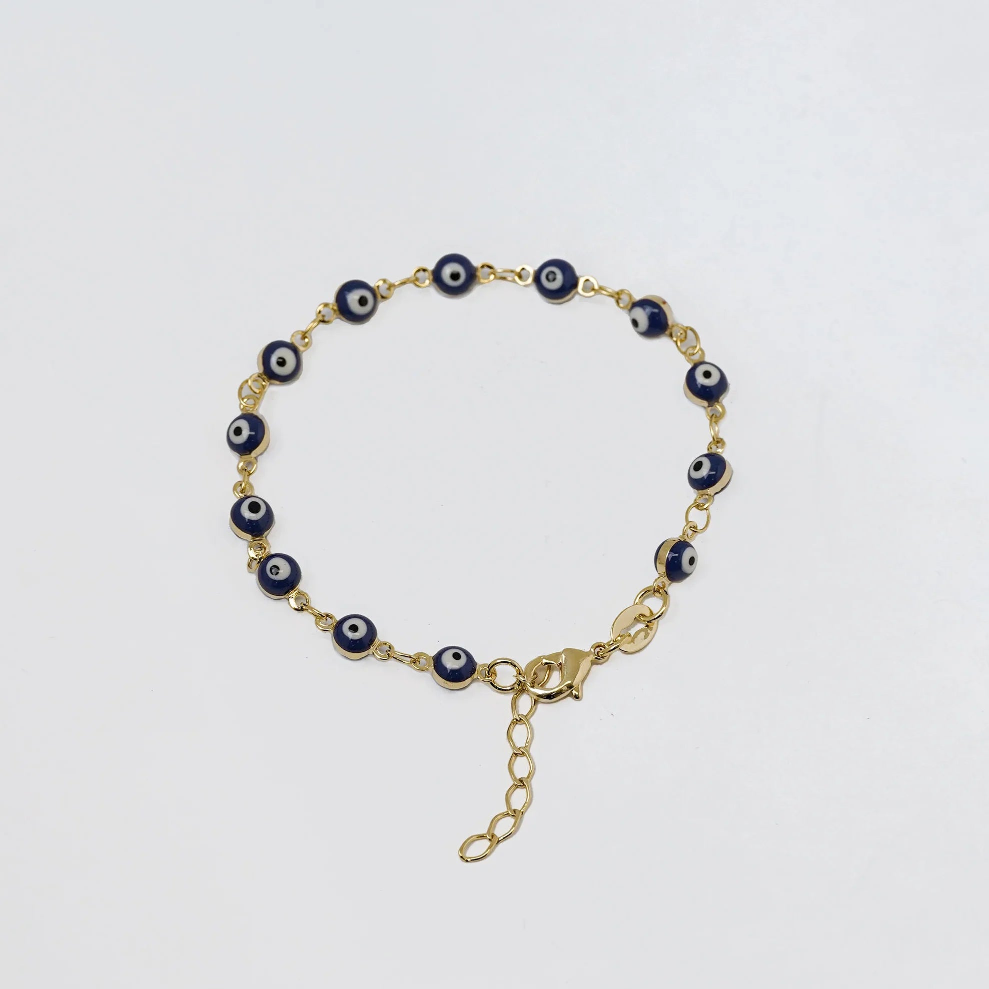 Pulsera oro laminado 18K Ojo Turco 16 Cms + Extensor Ref 54051
