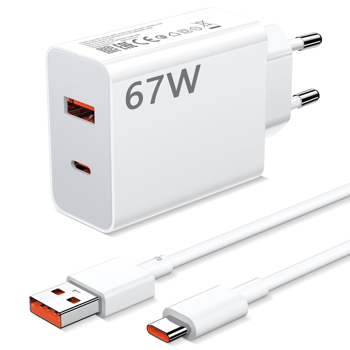 Adaptador de corriente xiaomi TC de 67 W