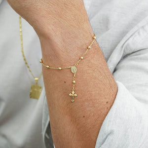 Pulsera denario oro laminado 18K 18cm/4mm ajustable Ref 94056