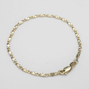 Pulsera oro laminado 18K Destellos 2.5 mm 16 Cms + Extensor Ref 54751