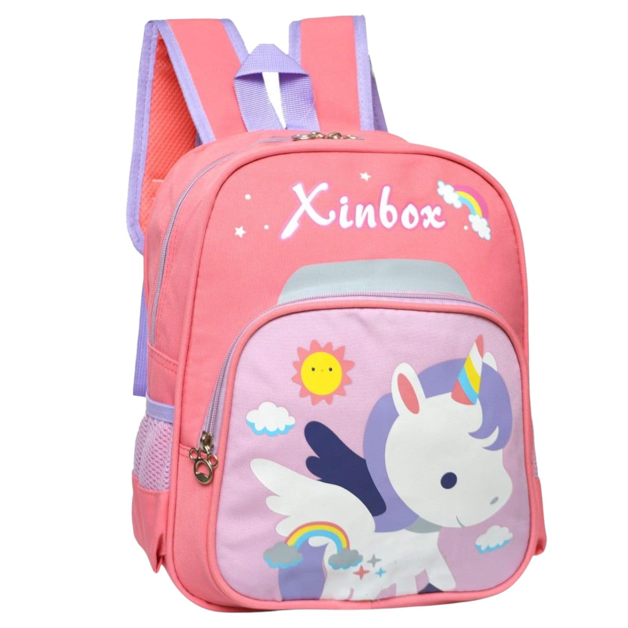 Morral infantil escolar diseños coloridos  MB 1442 32 cm Unicornio rosa