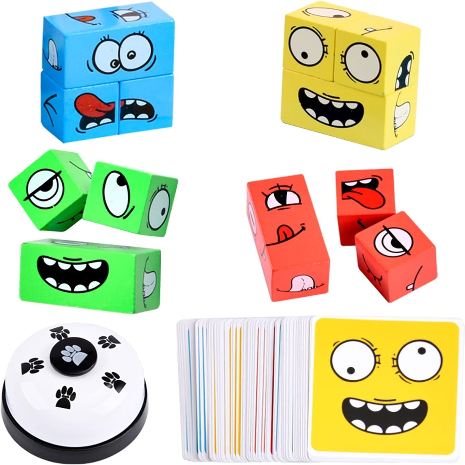 Cubo mágico juego de expresiones y cartas montesori