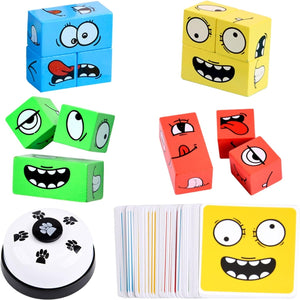 Cubo mágico juego de expresiones y cartas montesori