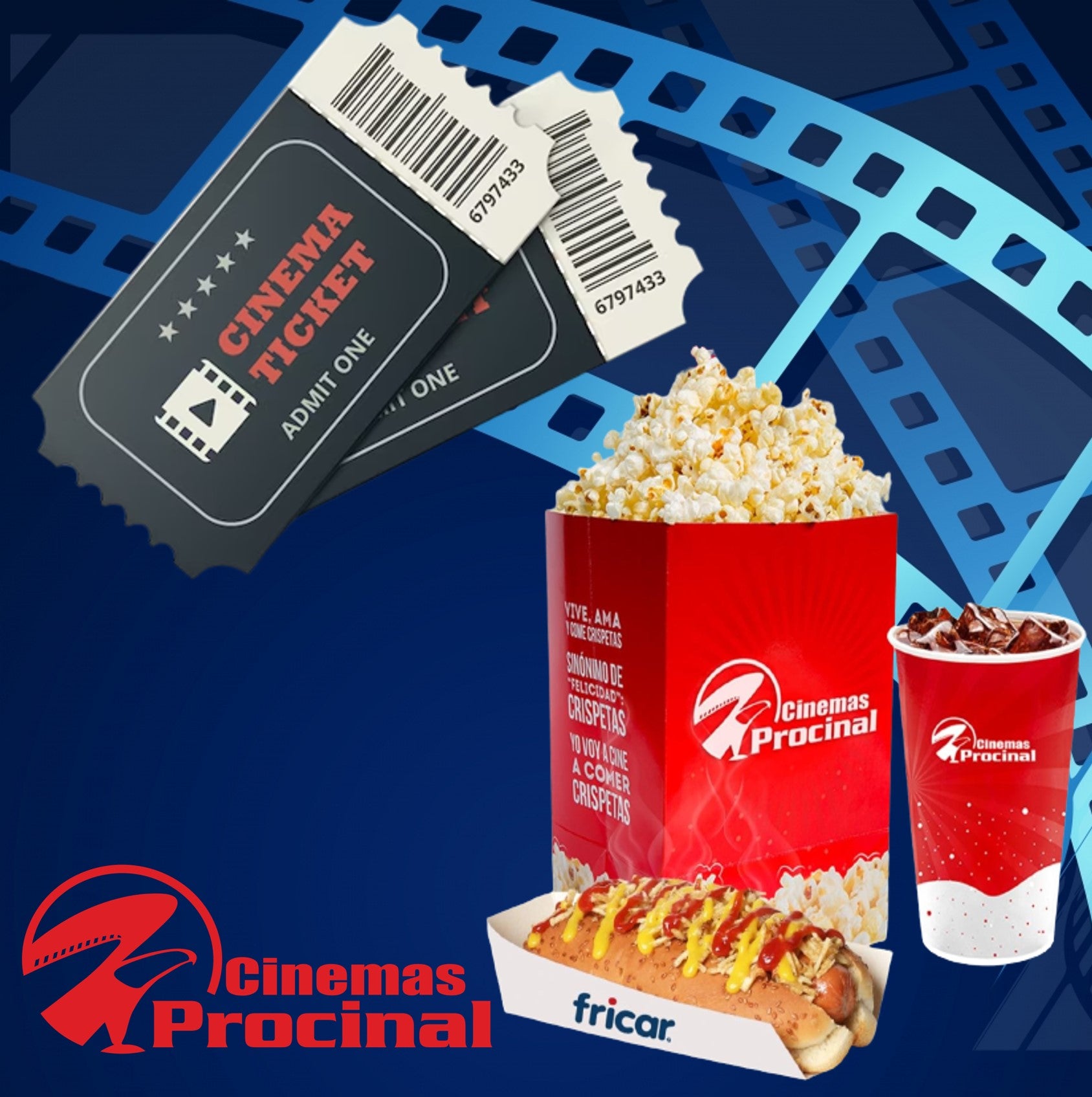 2 ENTRADAS 2D + 2 COMBO 2 CINEMAS PROCINAL
