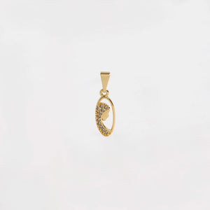 Dije oro laminado 18 virgen niña con circones Ref 23147