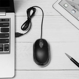 Mouse Óptico alámbrico con luces LED Precisión y Comodidad