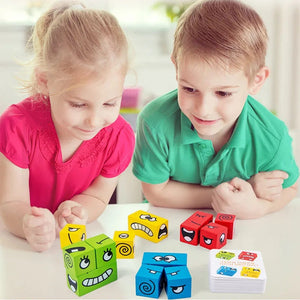 Cubo mágico juego de expresiones y cartas montesori