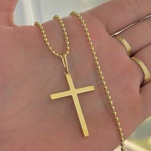 Dije grande Cruz lisa (4.7cm/2.5cm) unisex Ref 22175