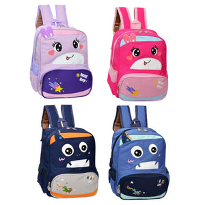 Morral infantil escolar Caritas Combinado, medidas 32 cm de alto Lila