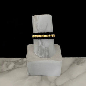 Anillo de oro laminado 18K tejido ajustable balín italiano Ref: AI2