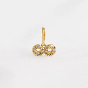 Dije oro laminado 18K símbolo de infinito con circonias Ref 22849