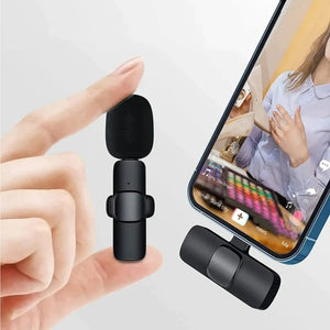 Micrófono inalámbrico recargable para celular Tablet cámara tipo c F2