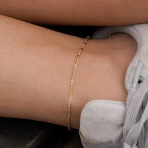 Tobillera oro laminado 18K Cubana Love broche ajustable Ref: 54019